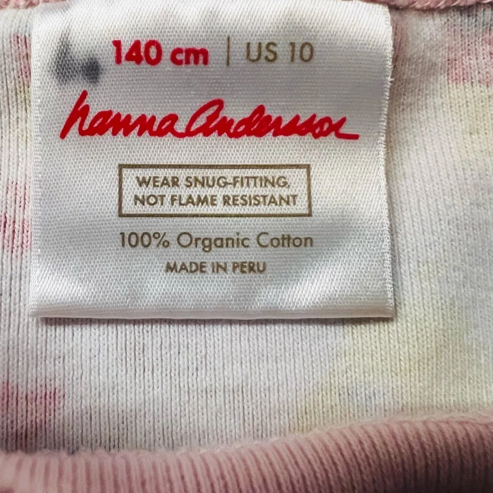 Hanna Andersson Light Pink Holiday 12 Days Of Christmas Pajama Set Size 10